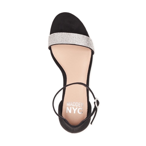 NWT! Madden NYC Women's Illie City Black Ankle Strap Block Heel Sandals 9.5 - Picture 2 of 13